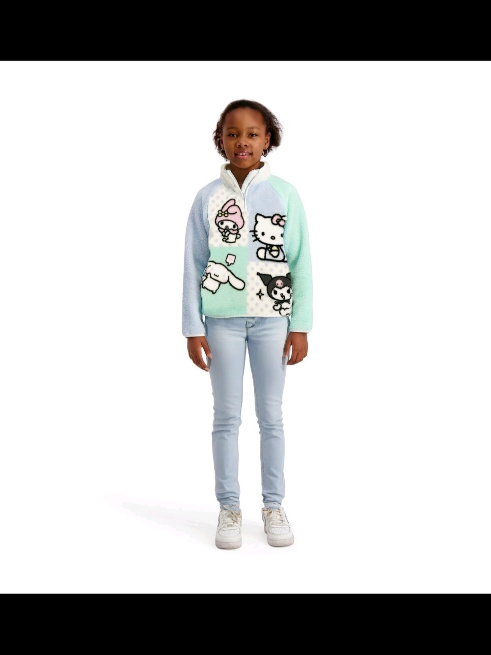 Hello Kitty 😻 And Friends 🐈 Girls' Pastel Characters Sherpa Pullover 🎀
